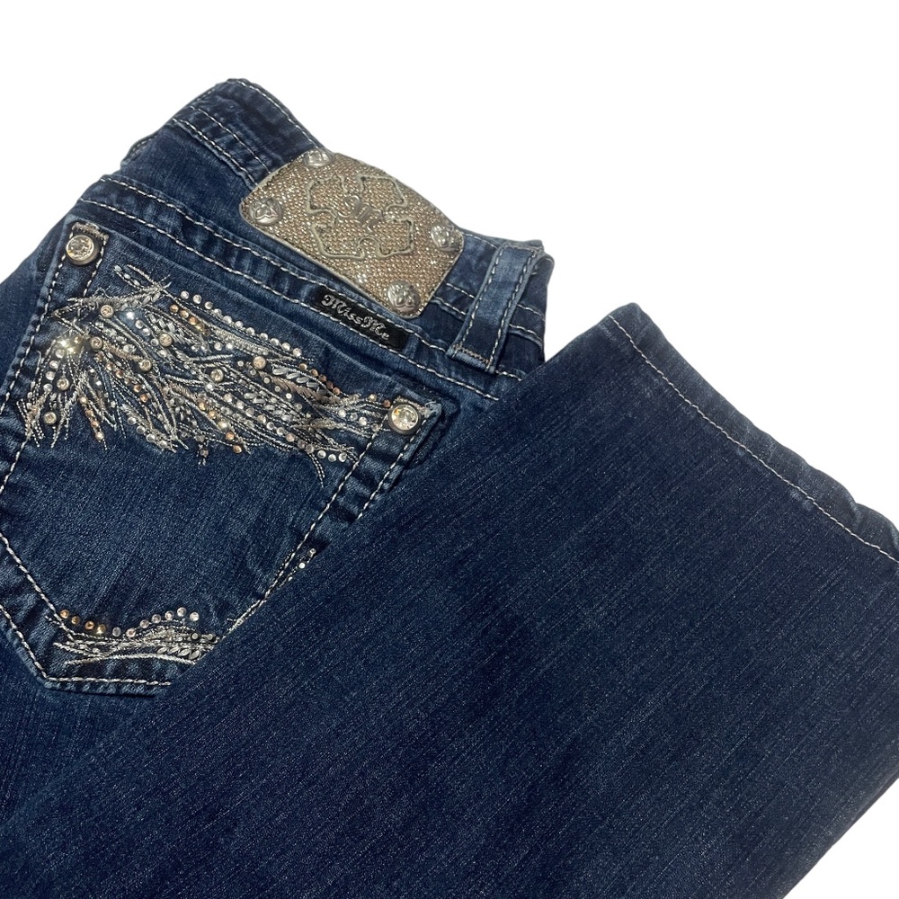 Miss Me 29 Embellished Signature Slim Boot Cut Jeans